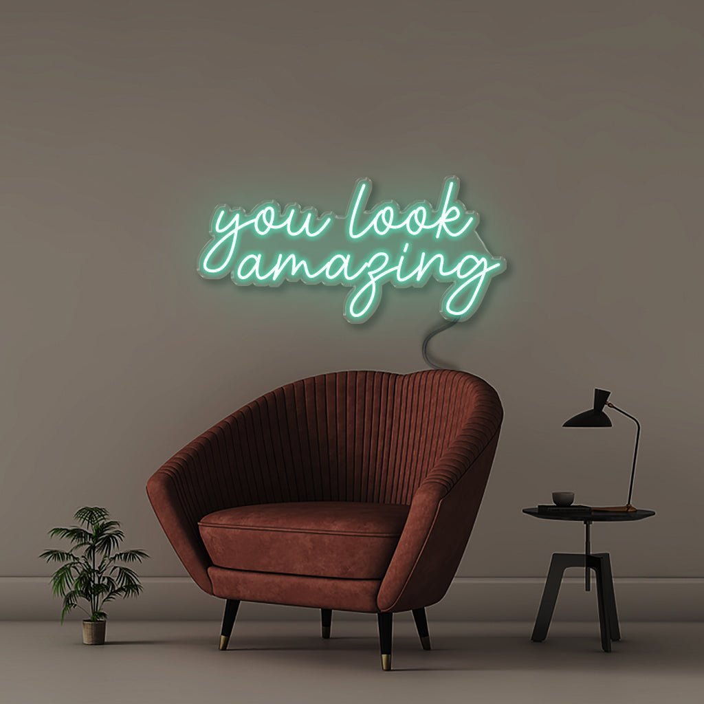 You look amazing - Neonific - LED Neon Signs - 50 CM - Sea Foam