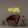 You look amazing - Neonific - LED Neon Signs - 50 CM - Yellow