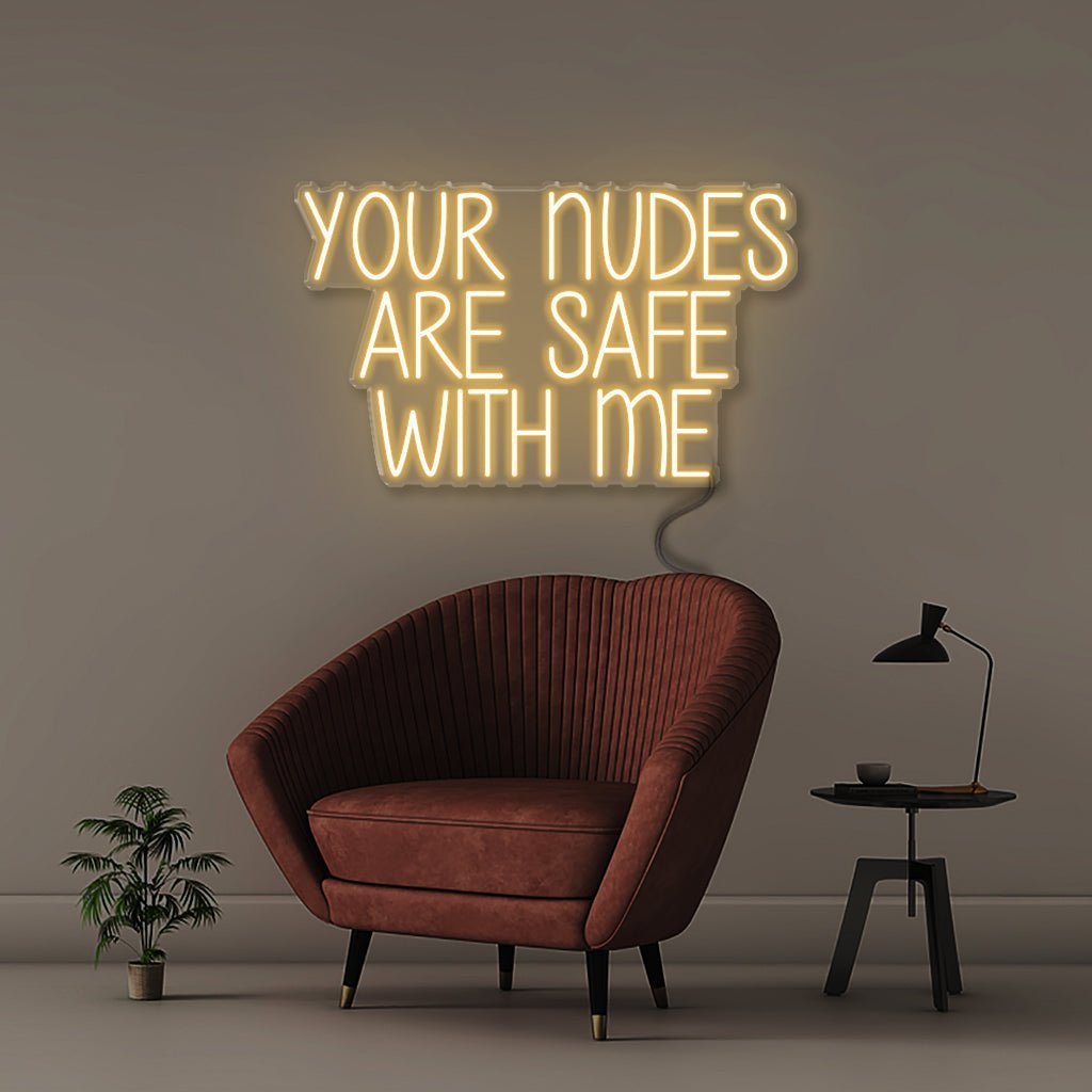 Your nudes are safe with me - Neonific - LED Neon Signs - 50 CM - Warm White