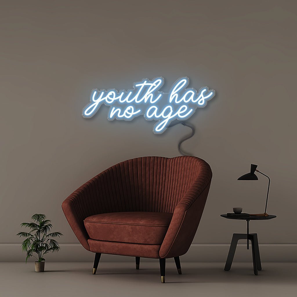 Youth has no age - Neonific - LED Neon Signs - 50 CM - Light Blue